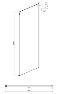 Душевой уголок Ambassador Benefit 19021204HB-90HB 150x90см чёрный/прозрачное