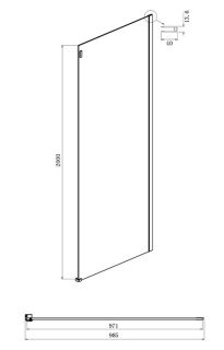 Душевой уголок Ambassador Benefit 19021204HB-100HB 150x100см чёрный/прозрачное