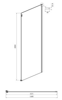Душевой уголок Ambassador Benefit 19021204HB-120HB 150x120см чёрный/прозрачное