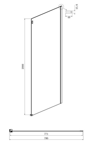 Душевой уголок Ambassador Benefit 19021205HB-80HB 160x80см чёрный/прозрачное