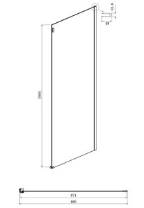 Душевой уголок Ambassador Benefit 19021205HB-90HB 160x90см чёрный/прозрачное