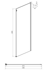 Душевой уголок Ambassador Benefit 19021205HB-110HB 160x110см чёрный/прозрачное