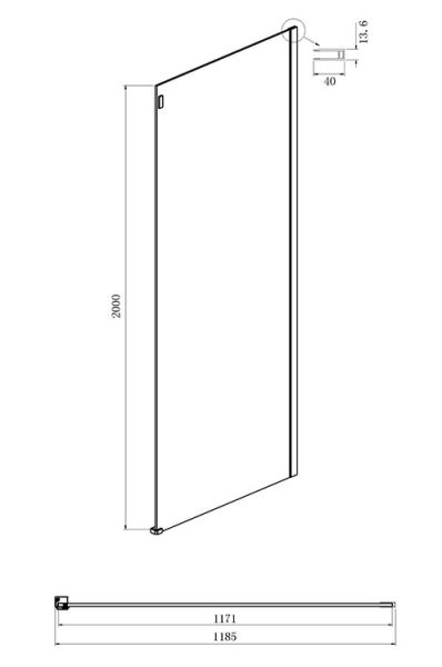 Душевой уголок Ambassador Benefit 19021205HB-120HB 160x120см чёрный/прозрачное