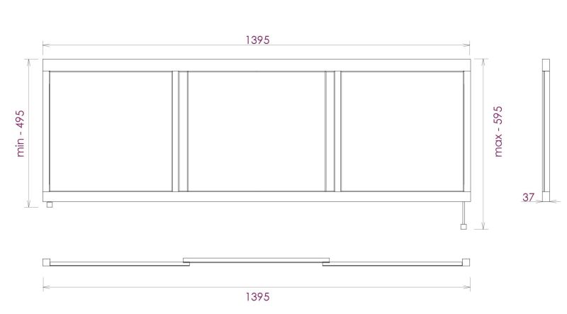 Экран под ванну Onika Одио 514003 140см белый
