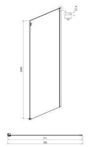 Душевой уголок Ambassador Benefit 19022201HBB-80HBB 120x80см чёрный/тонированное