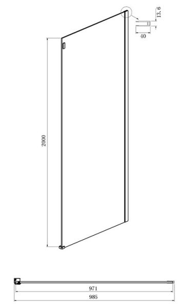 Душевой уголок Ambassador Benefit 19022201HBB-100HBB 120x100см чёрный/тонированное
