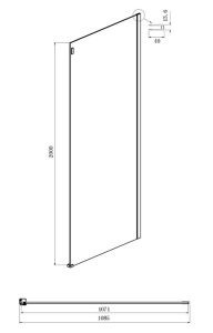 Душевой уголок Ambassador Benefit 19022201HBB-110HBB 120x110см чёрный/тонированное