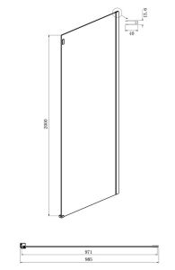 Душевой уголок Ambassador Benefit 19022202HBB-100HBB 130x100см чёрный/тонированное