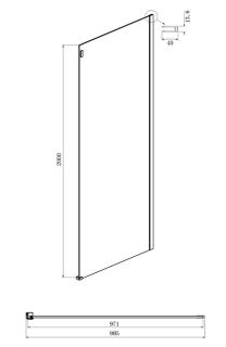 Душевой уголок Ambassador Benefit 19022202HBB-100HBB 130x100см чёрный/тонированное