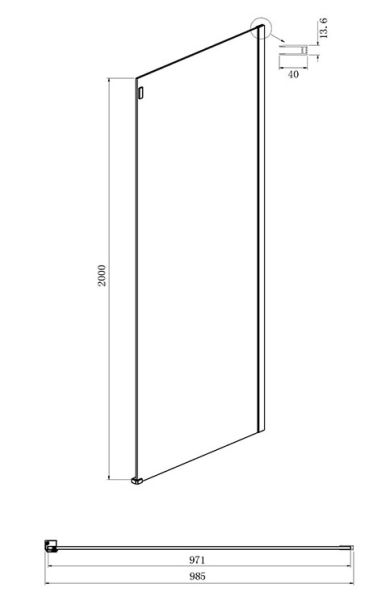 Душевой уголок Ambassador Benefit 19022202HBB-100HBB 130x100см чёрный/тонированное