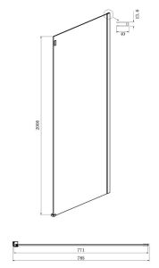 Душевой уголок Ambassador Benefit 19022203HBB-80HBB 140x80см чёрный/тонированное