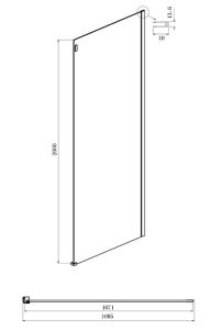 Душевой уголок Ambassador Benefit 19022203HBB-110HBB 140x110см чёрный/тонированное