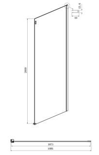 Душевой уголок Ambassador Benefit 19022203HBB-110HBB 140x110см чёрный/тонированное