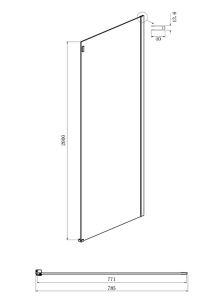 Душевой уголок Ambassador Benefit 19022205HBB-80HBB 160x80см чёрный/тонированное
