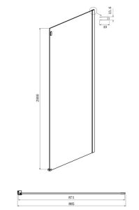 Душевой уголок Ambassador Benefit 19022205HBB-90HBB 160x90см чёрный/тонированное