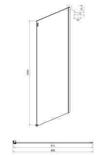 Душевой уголок Ambassador Benefit 19022205HBB-90HBB 160x90см чёрный/тонированное