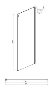 Душевой уголок Ambassador Benefit 19022205HBB-100HBB 160x100см чёрный/тонированное