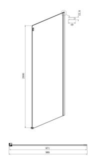 Душевой уголок Ambassador Benefit 19022205HBB-100HBB 160x100см чёрный/тонированное