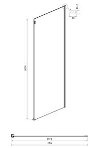 Душевой уголок Ambassador Benefit 19022205HBB-110HBB 160x110см чёрный/тонированное