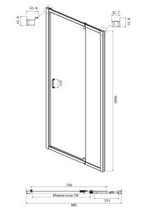 Душевой уголок Ambassador Elysium 111021103KX-100KX 90x100см хром/прозрачное