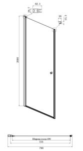 Душевой уголок Ambassador Elysium 111011109CX-100CX 80x100см хром/прозрачное