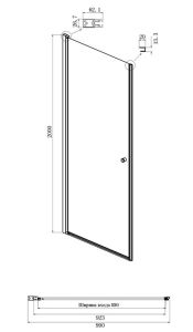 Душевой уголок Ambassador Elysium 111011111CX-80CX 100x80см хром/прозрачное