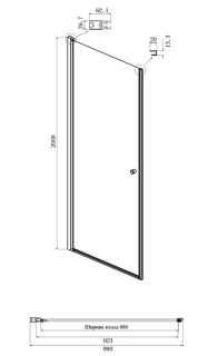 Душевой уголок Ambassador Elysium 111011111CX-80CX 100x80см хром/прозрачное