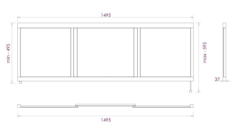 Экран под ванну Onika Одио 515017 150см белый