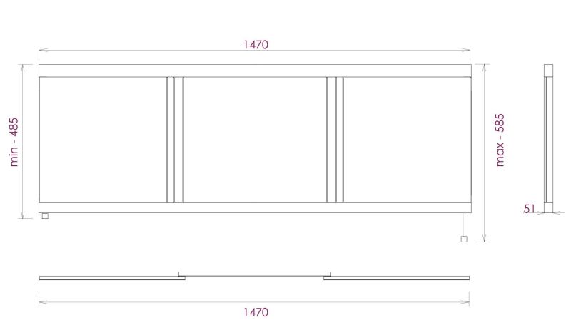 Экран под ванну Onika Одио Нова 515018 150см белый