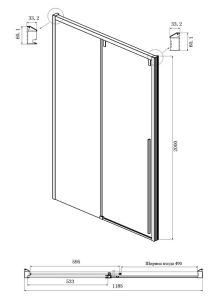 Душевой уголок Ambassador Intense 110021101IX-80IX 120x80см хром/прозрачное