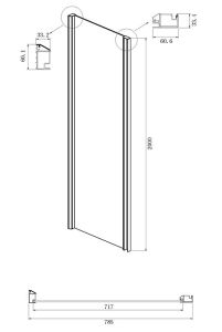 Душевой уголок Ambassador Intense 110021101IX-80IX 120x80см хром/прозрачное