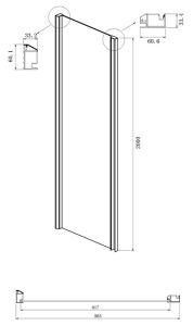 Душевой уголок Ambassador Intense 110021101IX-90IX 120x90см хром/прозрачное