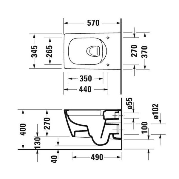 Унитаз Duravit Viu 25110900001 подвесной белый