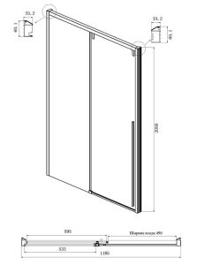 Душевой уголок Ambassador Intense 110021101IX-110IX 120x110см хром/прозрачное