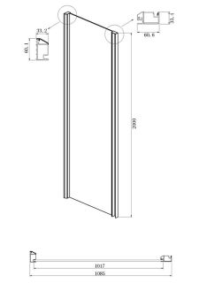 Душевой уголок Ambassador Intense 110021101IX-110IX 120x110см хром/прозрачное