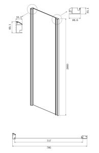 Душевой уголок Ambassador Intense 110021102IX-80IX 130x80см хром/прозрачное