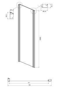 Душевой уголок Ambassador Intense 110021102IX-90IX 130x90см хром/прозрачное