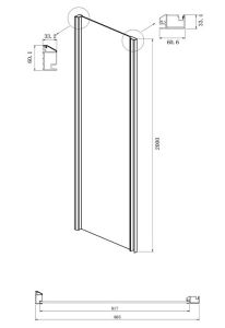 Душевой уголок Ambassador Intense 110021103IX-90IX 140x90см хром/прозрачное