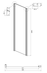 Душевой уголок Ambassador Intense 110021103IX-100IX 140x100см хром/прозрачное