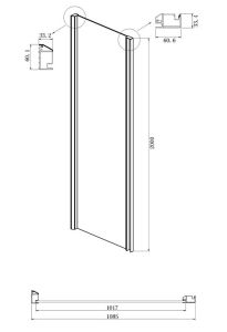 Душевой уголок Ambassador Intense 110021103IX-110IX 140x110см хром/прозрачное