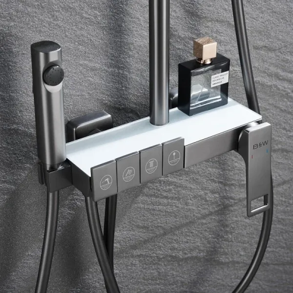 Душевая стойка Black&White Universe 5012MG оружейная сталь