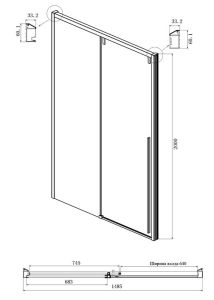 Душевой уголок Ambassador Intense 110021104IX-90IX 150x90см хром/прозрачное