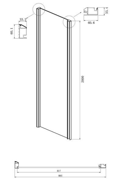 Душевой уголок Ambassador Intense 110021104IX-90IX 150x90см хром/прозрачное