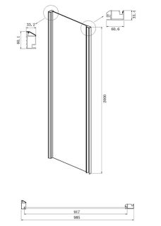 Душевой уголок Ambassador Intense 110021104IX-100IX 150x100см хром/прозрачное