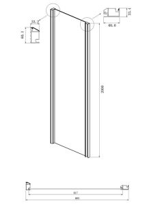 Душевой уголок Ambassador Intense 110022201IBB-90IBB 120x90см чёрный/тонированное