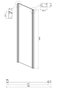 Душевой уголок Ambassador Intense 110022201IBB-100IBB 120x100см чёрный/тонированное