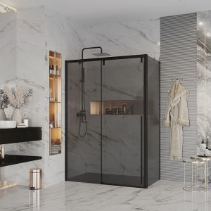 Душевой уголок Ambassador Intense 110022201IBB-100IBB 120x100см чёрный/тонированное