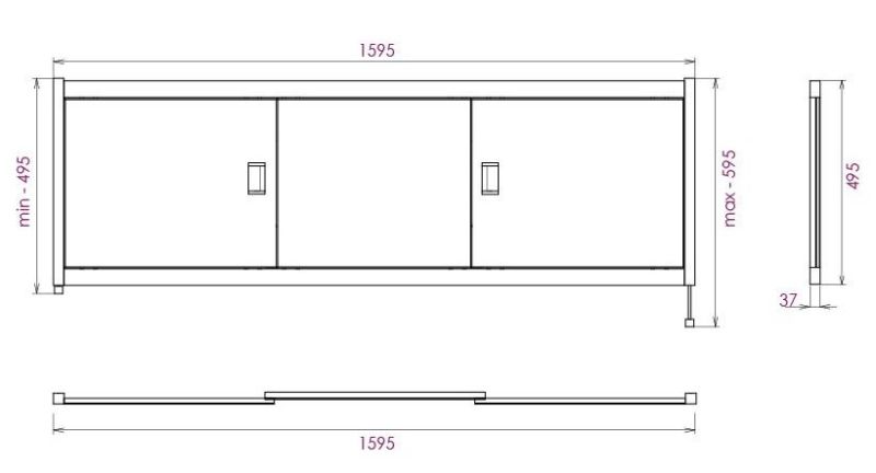 Экран под ванну Onika Монако 516001 160см белый
