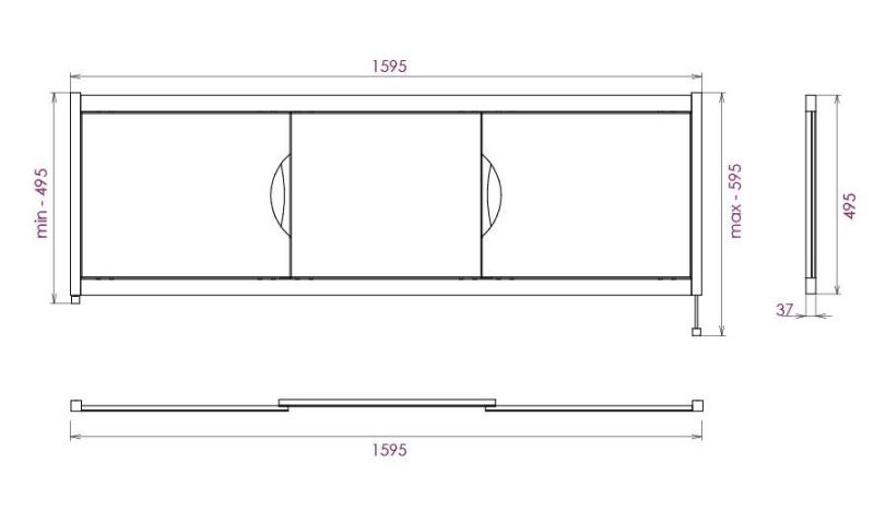 Экран под ванну Onika Лагуна 516002 160см белый