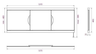 Экран под ванну Onika Лагуна-Эконом 516003 160см белый